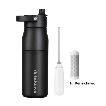 Hydrate Bottle — Midnight Black, filter included