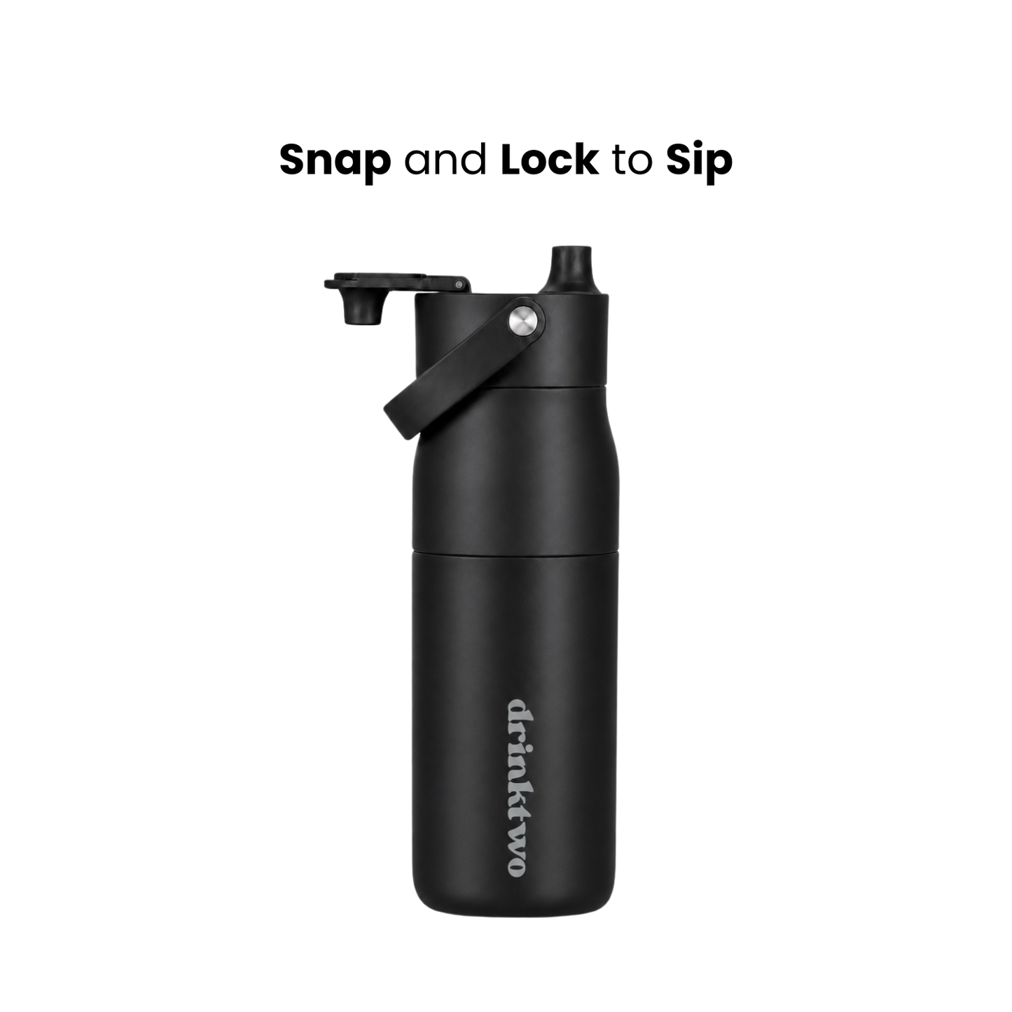 Hydrate Bottle — Midnight Black, front