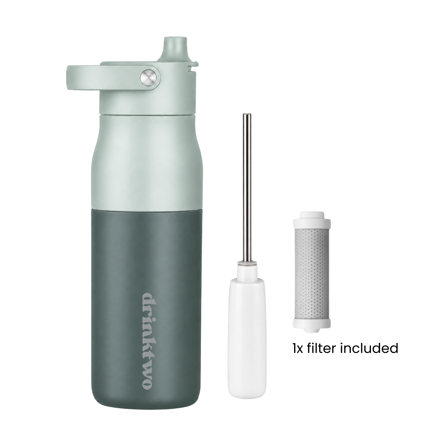 Hydrate Bottle — Matcha Green, filter included