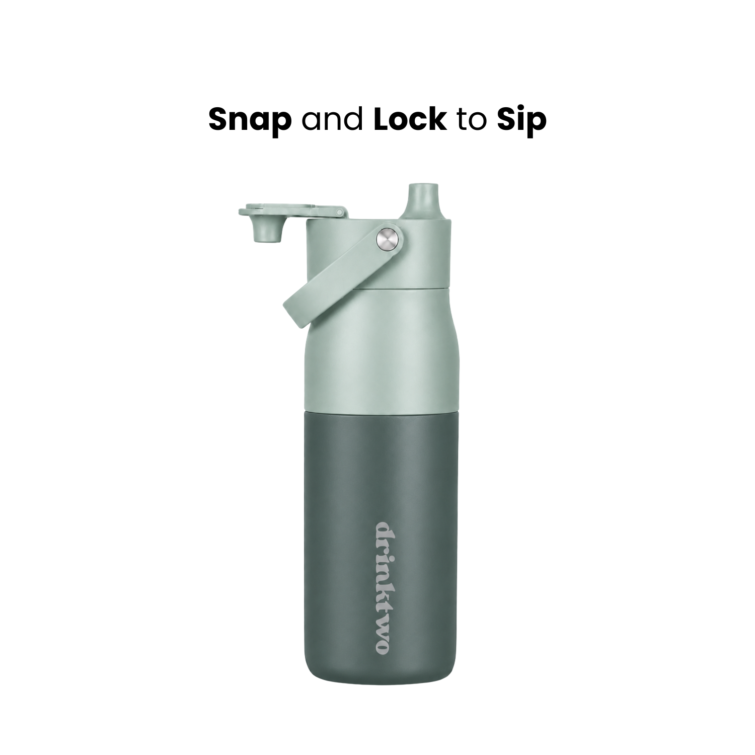 Hydrate Bottle — Matcha Green, lock