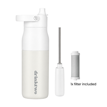 Hydrate Bottle — Sandy White, filter included
