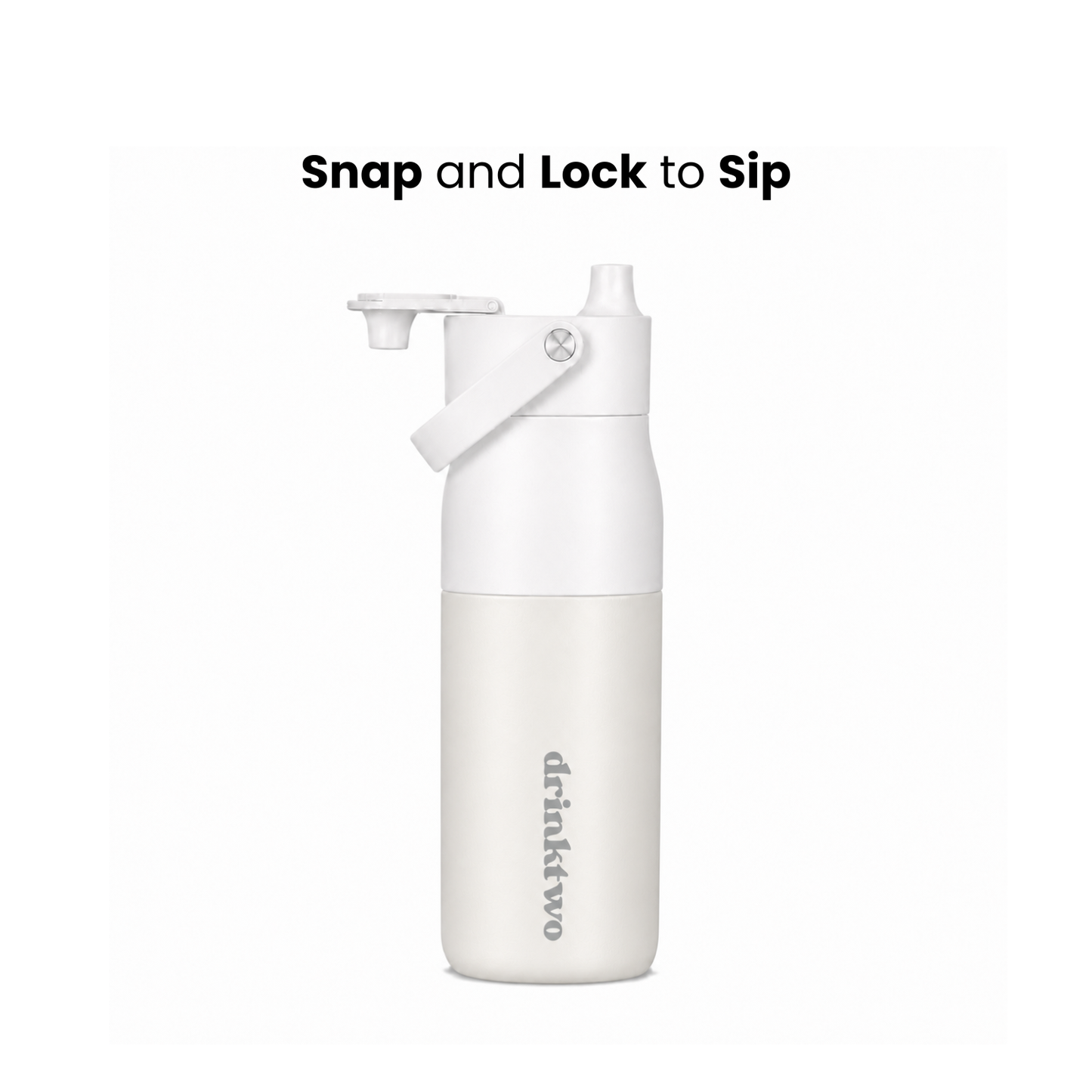 Hydrate Bottle — Sandy White, lock