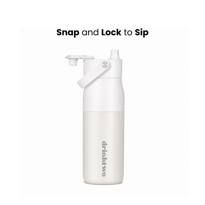 Hydrate Bottle — Sandy White, lock